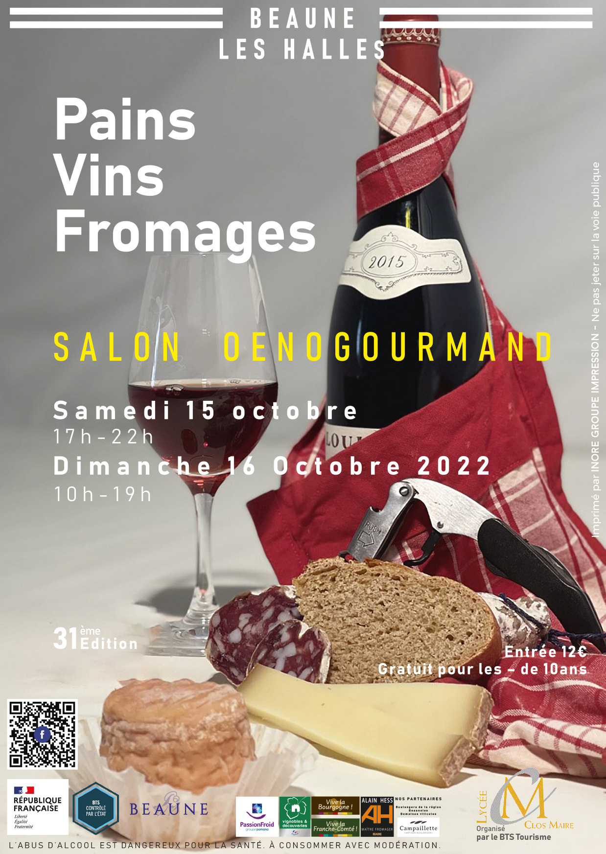 31ème édition du salon Pains, Vins, Fromages à Beaune